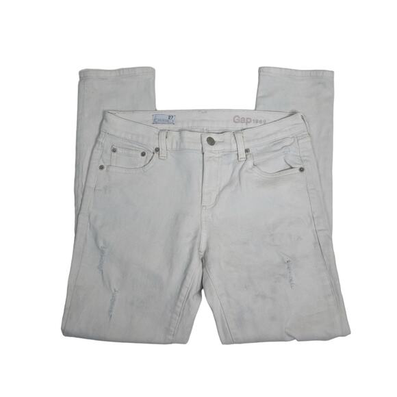 GAP Womens 27 Girlfriend Distressed Jeans - Picture 4 of 11